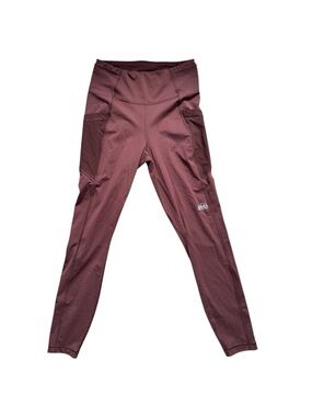 REI Co-op Womens Trail Running Leggings Red M High Rise Pocket